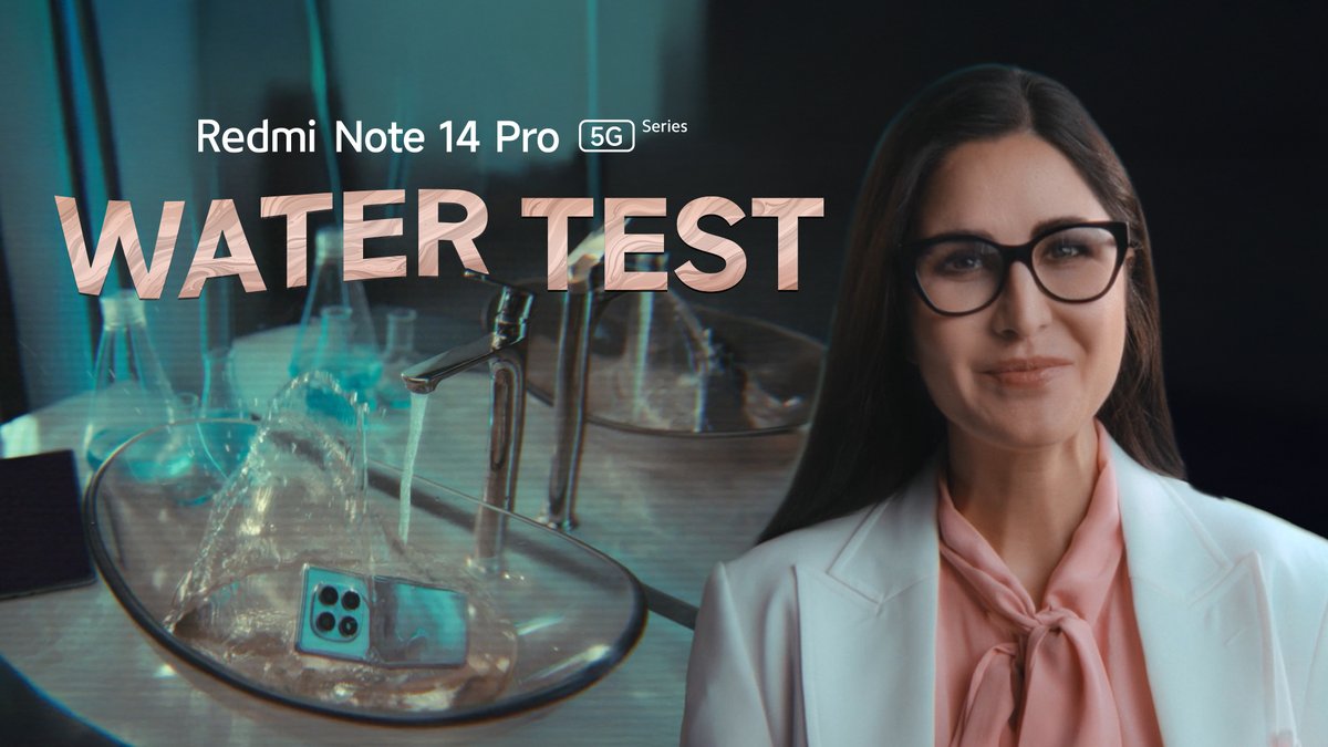 Most phones fear water. The Redmi Note 14 Pro Series? Built to dive with IP68 water &amp; dust resistance + IP69 support. Tested by Katrina. Trusted by all. India’s only 5-star rated smartphone, starting at an all-new price of ₹21,999*! 🛒
