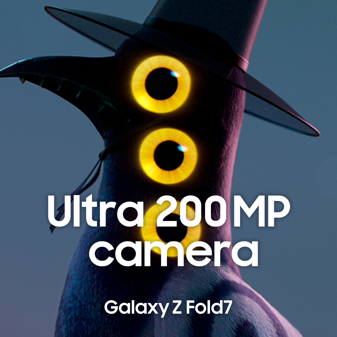 The ultra 200MP #camera. We made it for the Galaxy Z Fold7, but the bird keeps taking it. Comment with the hashtag #GalaxyZFold7 if the line sounds familiar! Watch KPop Demon Hunters, only on Netflix. #GalaxyAI Learn more: