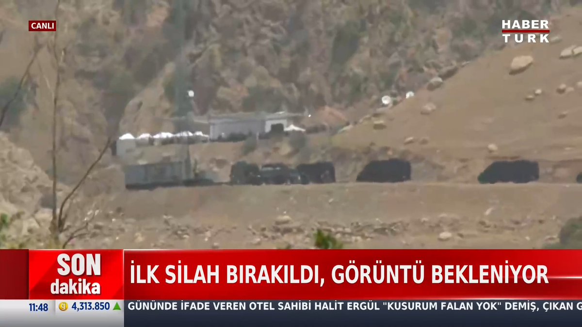 🔴 Haber Türk: İlk silah bırakma işlemleri tamamlandı. Görüntüler bekleniyor.