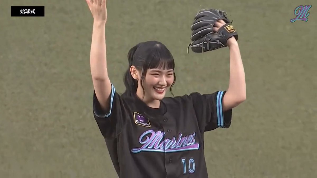 本日の始球式を務めるのは櫻坂46の #山﨑天 さん! #chibalotte #BSW