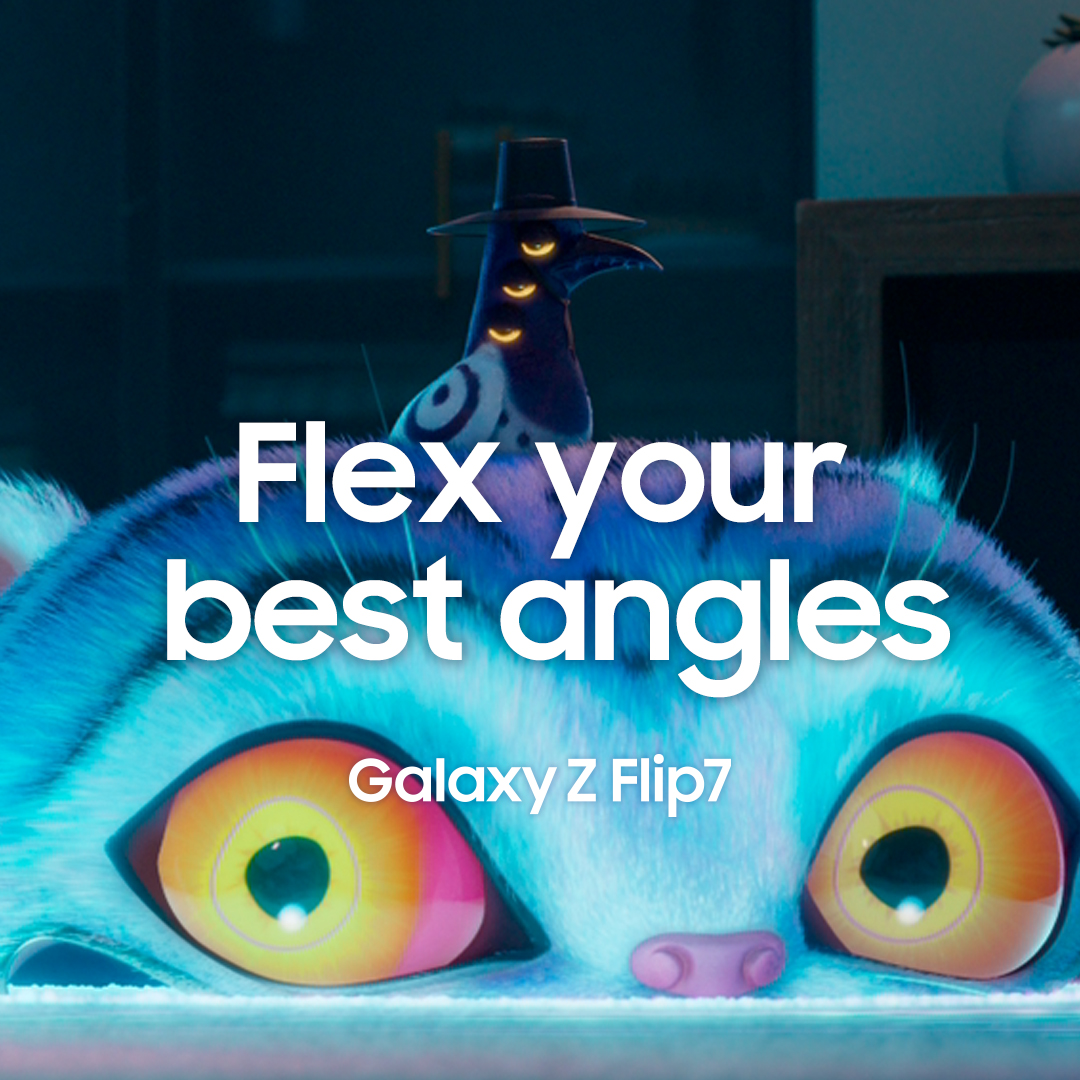 You're going up, up, up, it's your moment to flex your best angles with Galaxy Z Flip7. Comment with the hashtag #GalaxyZFlip7 if you know why Derpy stopped! Watch KPop Demon Hunters, only on Netflix. #GalaxyAI Learn more: