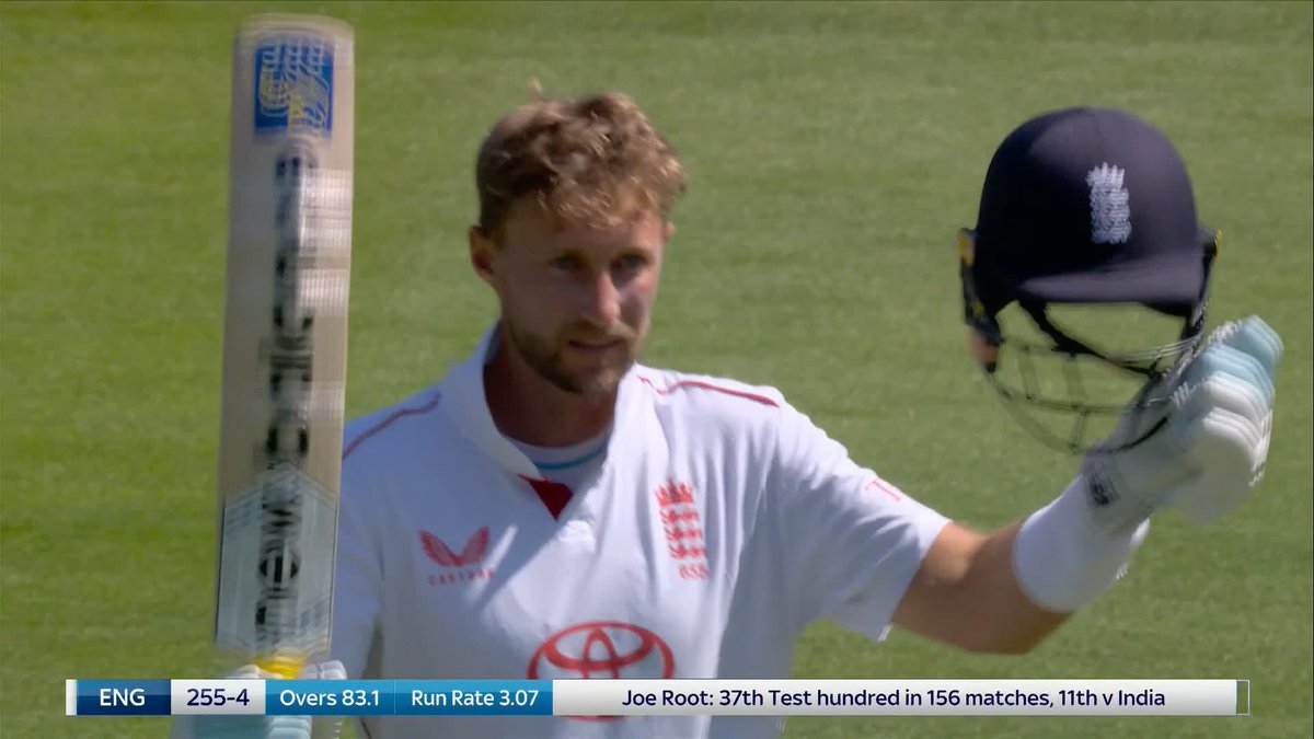 THIRTY SEVEN TEST MATCH CENTURIES. 37. Enjoy every second of this bloke 🐐 #ENGvIND