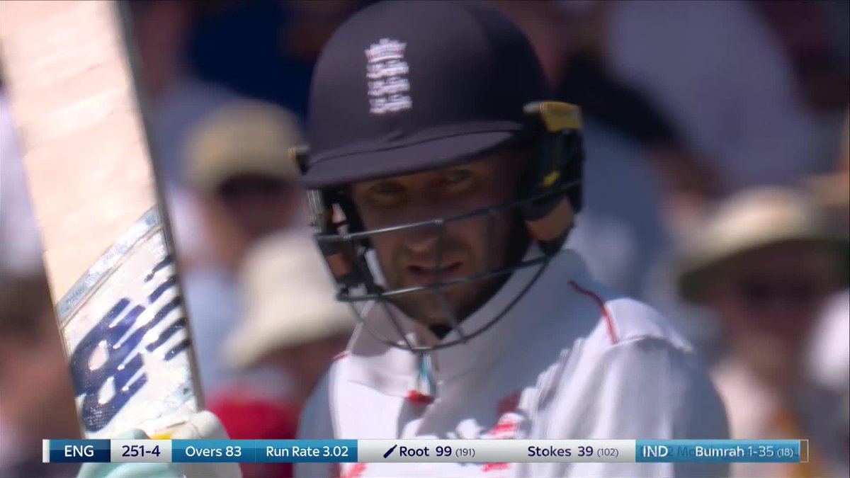 99 not out 😬 Facing Bumrah 🔴 First ball of the day 🏏 Root goes to 100! 🙌 IG | #EnglandCricket