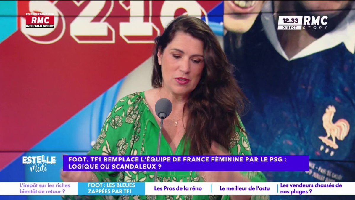 ⚽️ Foot. TF1 remplace l’équipe de France féminine par le PSG : scandaleux ? 🎙️ Emmanuelle DANCOURT : "C'est logique et c'est scandaleux ! C'est logique car on est sur une chaîne privée, les audiences vont primer... C'est scandaleux car c'est une logique sexiste..." #EstelleMidi