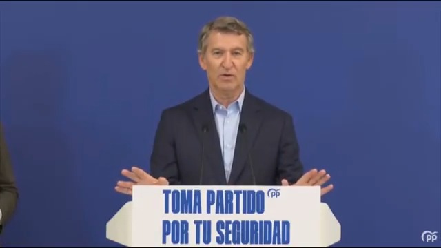 #EnDirecto | Feijóo se compromete a aprobar una "ley contra la multirreincidencia" en los 100 primeros días si gobiernan: "Un gobierno del PP y la delincuencia son incompatibles"