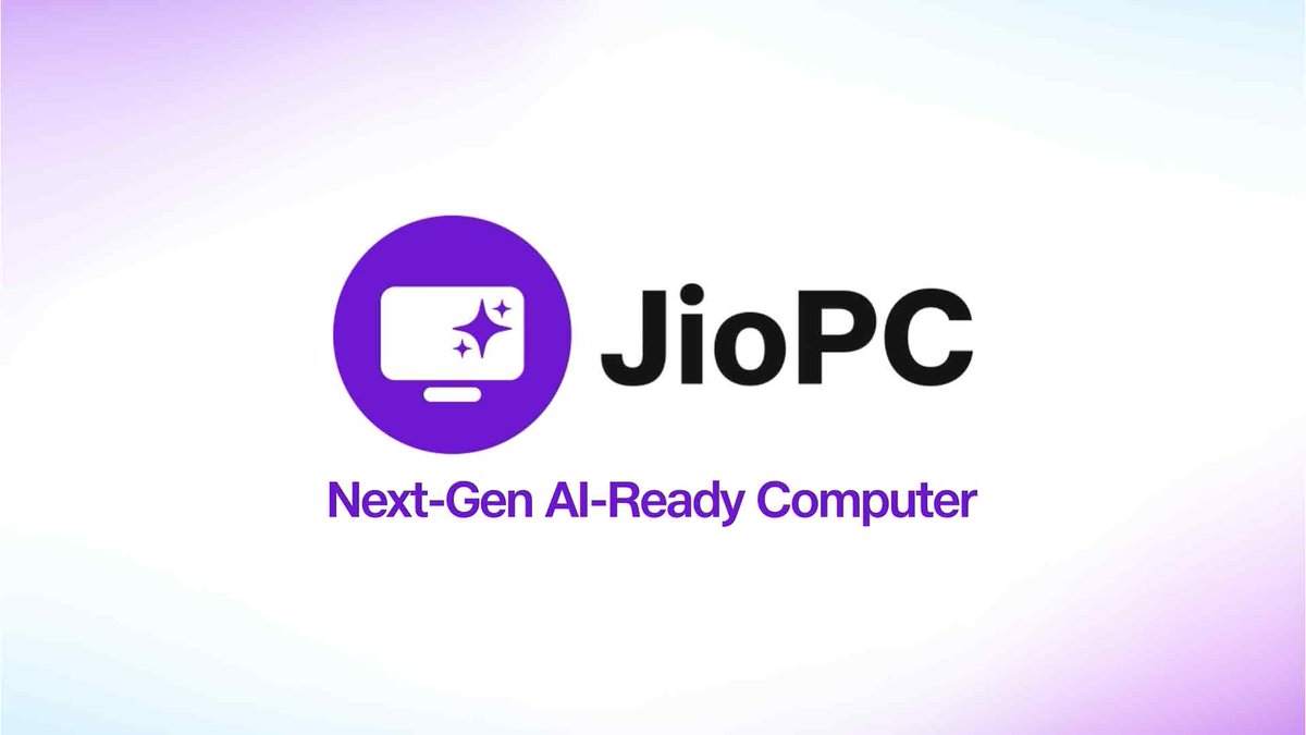 Introducing JioPC - The next gen AI-ready computer. #JioPC turns your TV into a computer that is: * Always Advanced * Forever Secure * Requires no repairs or maintenance All you need: Jio Set Top Box, keyboard & mouse. Know more: #JioHomeJioMore