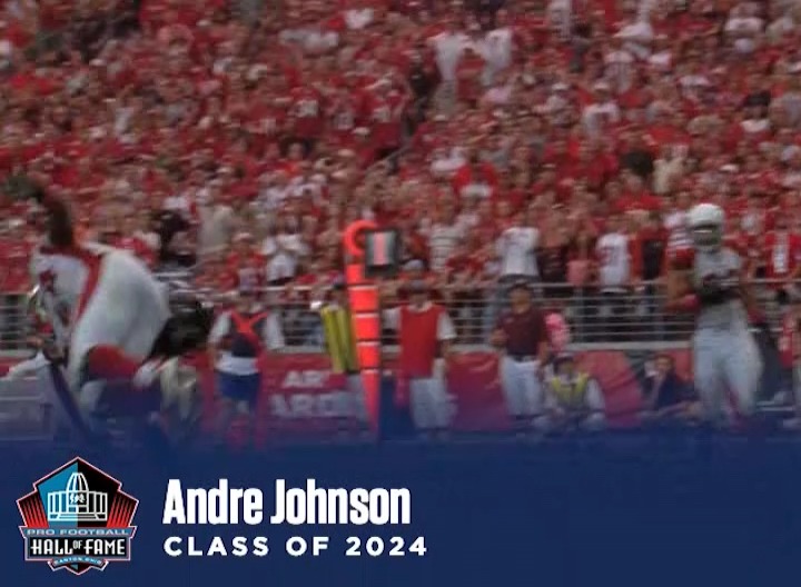 The Hall of Fame sends happy birthday wishes to Houston Texans Legend Andre Andre Johnson! The Class of 2024 member turns 44 today. 🎉🎂 #HBD