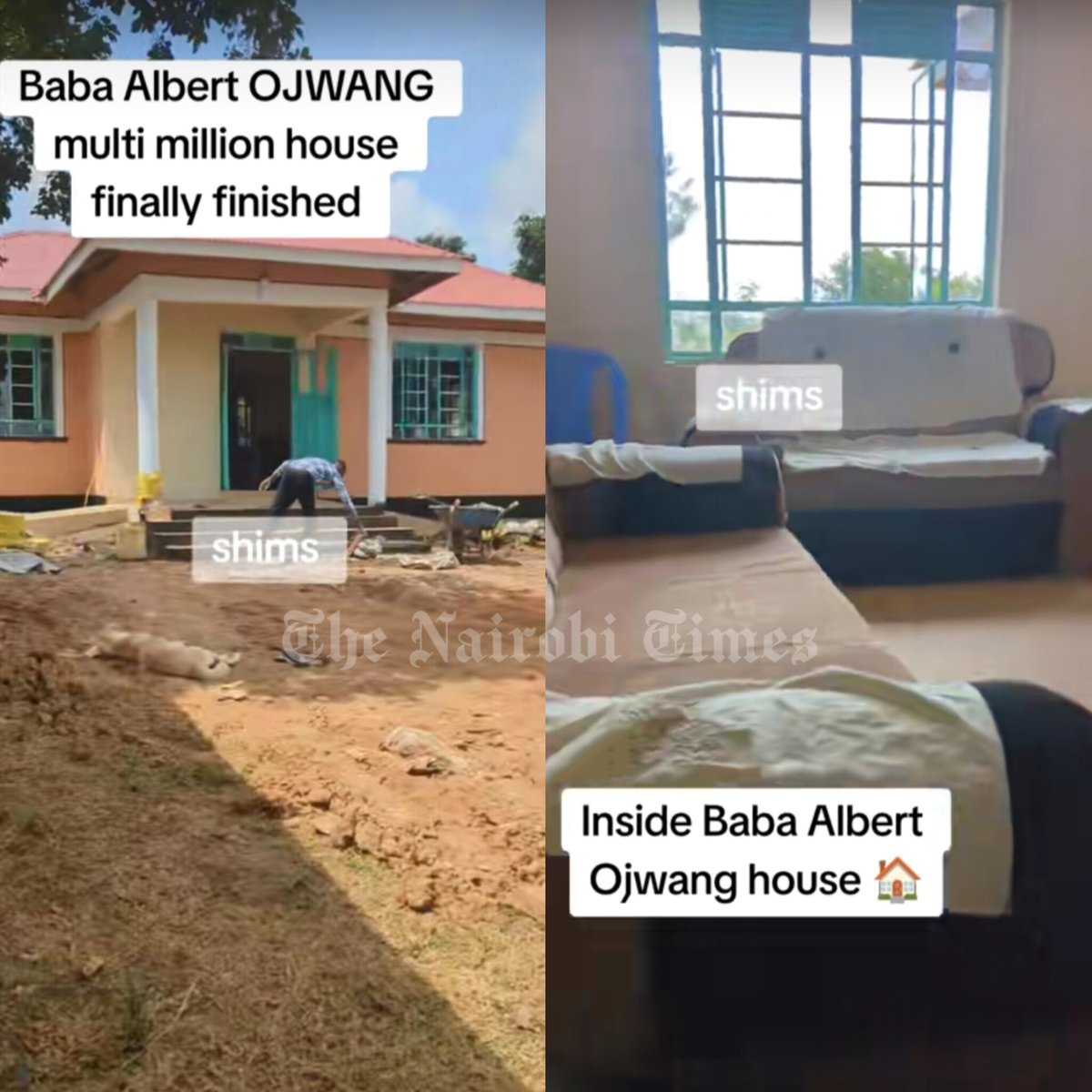 Baba Albert Ojwang’s brand new home constructed by the County Government of Homa Bay.
