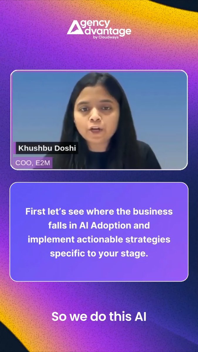 Digital agencies are embracing AI at different paces. Khushbu Doshi, AI Transformation Strategist at E2M, shares practical AI blueprint designed to help you implement smarter, faster systems. Watch the full session 👉