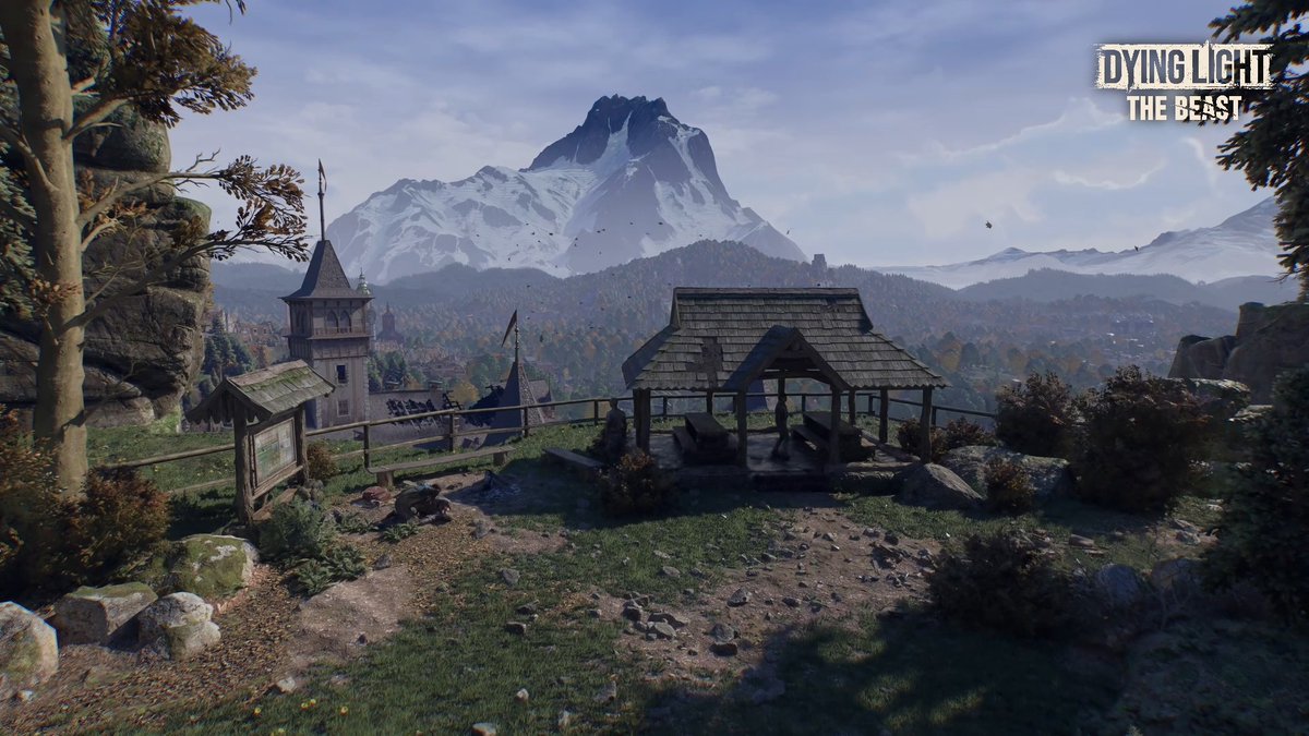 Outside of the town, you'll also be able to go to vast forested areas filled with scenic viewpoints and rock formations! Wishlist Dying Light: The Beast 👉