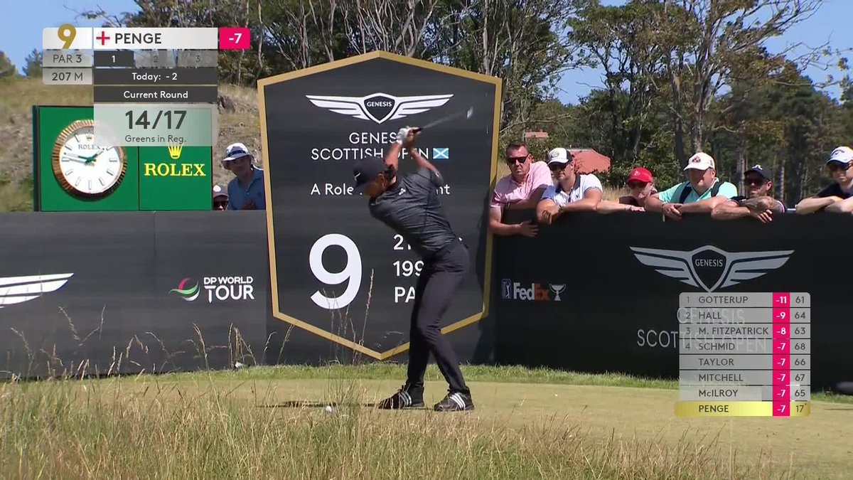 Nearly a hole-in-one to end his round 😮 Marco Penge shares third place on his Genesis Scottish Open debut. #GenesisScottishOpen | #RolexSeries