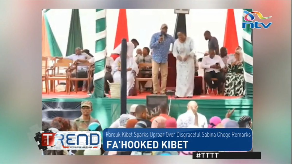 Farouk Kibet's remark, which was directed at nominated MP Sabina Chege, has sparked public outrage and renewed criticism over the conduct of high-ranking allies within Ruto’s inner circle. #TTTT