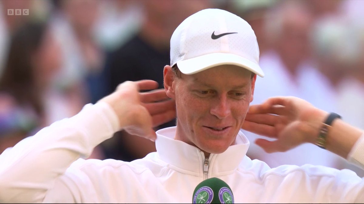 🗣️ "You saw the last final... you never know!" Jannik Sinner laughs as he's asked what we can expect from the Wimbledon final against Carlos Alcaraz 😆 Another epic, please. #Wimbledon