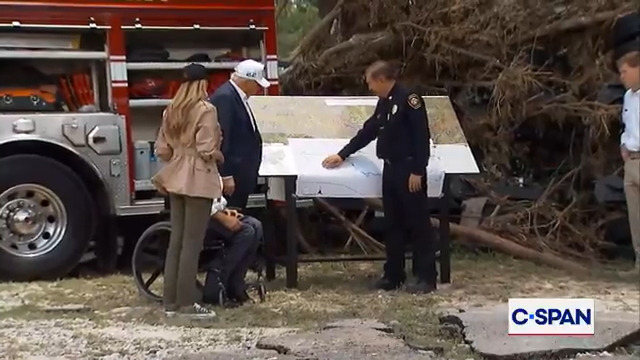 Watch: @realdonaldtrump and MELANIA TRUMP survey flood damage in Texas with Greg Abbott