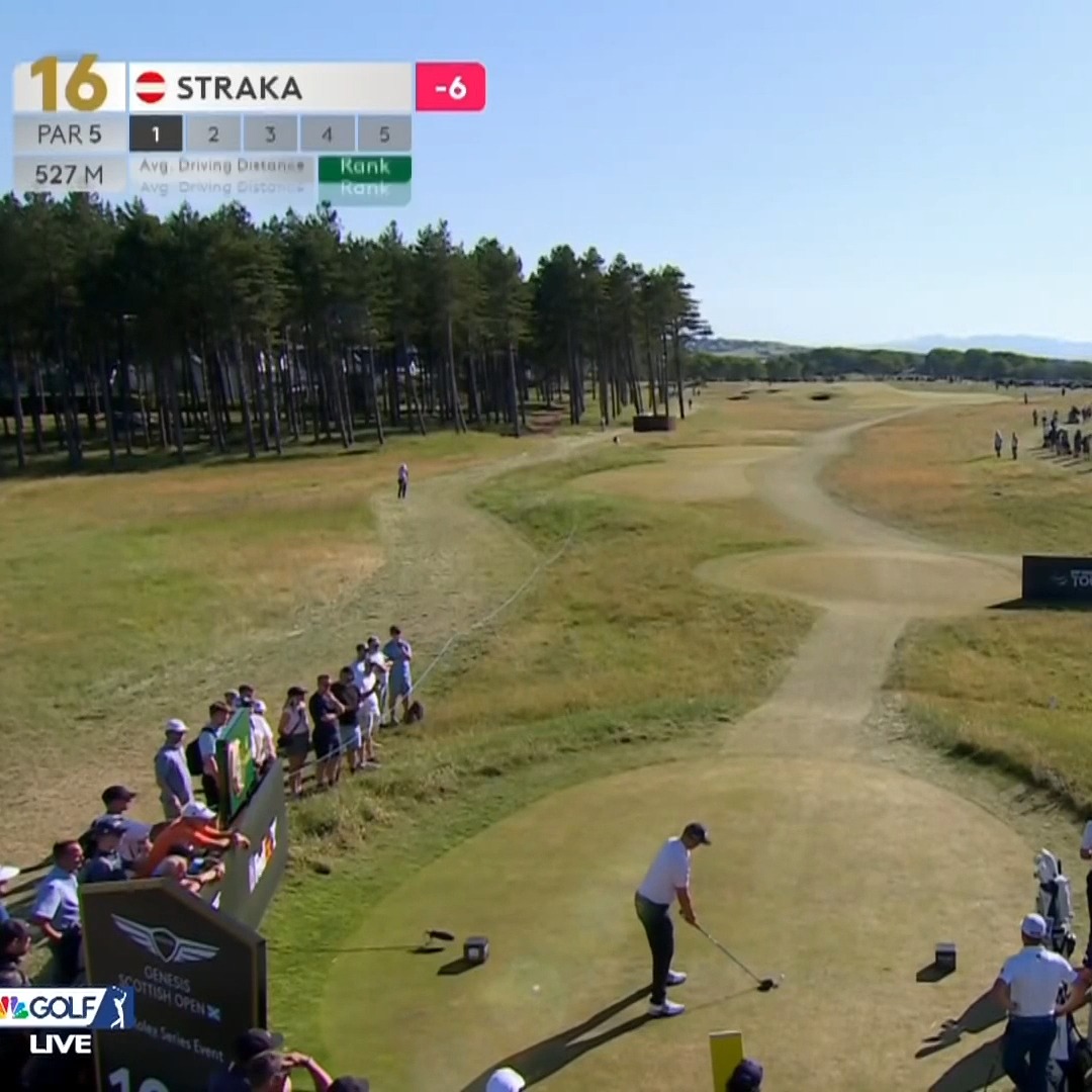 Sepp Straka made a flawless eagle on the par 5 16th as he sits T-6 entering the weekend in Scotland. 🦅🔥 📺 Golf Channel | Genesis Scottish Open | #ROLEXSeries