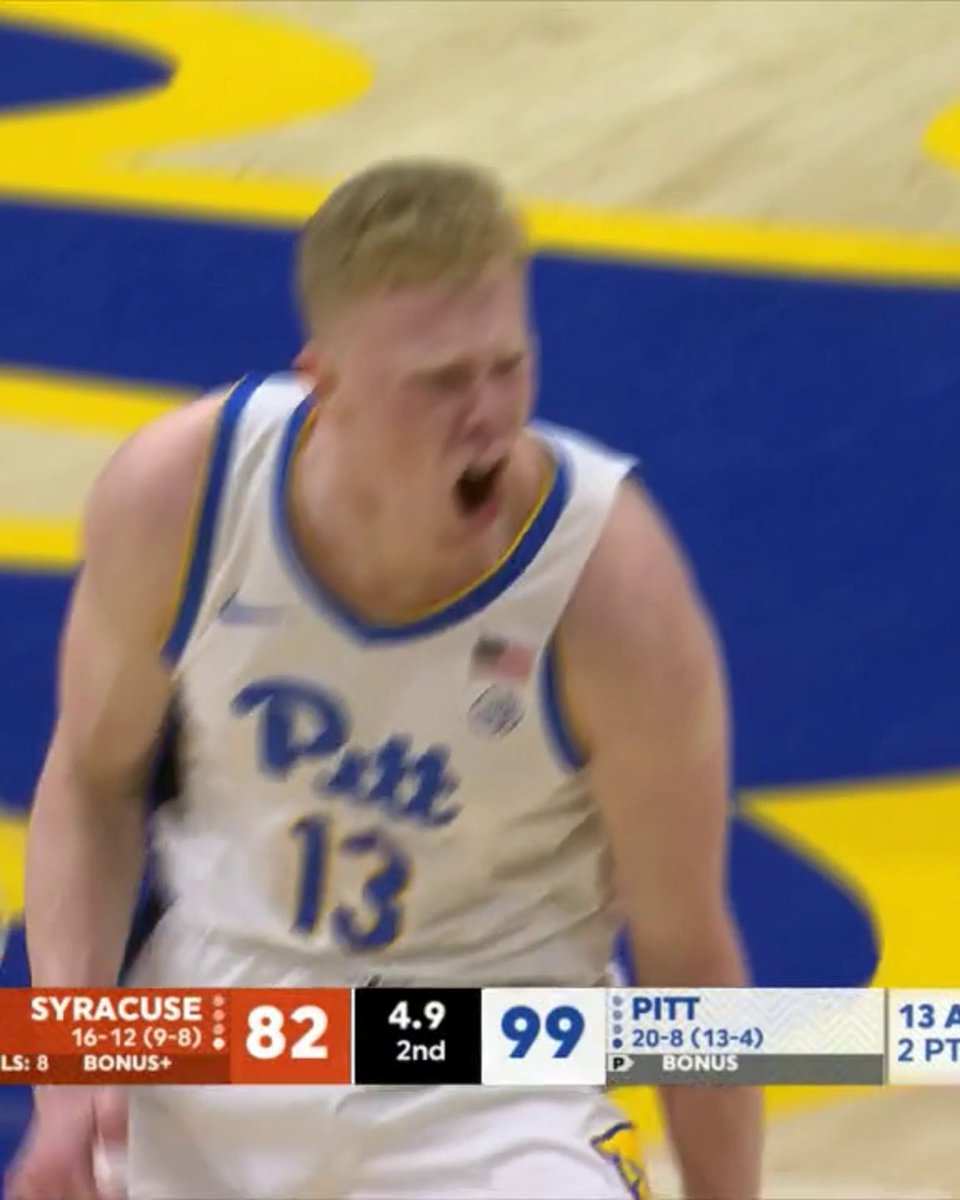 That time the whole crowd went wild when walk-on Aidan Fisch scored on senior night 🥹 Pitt Basketball | #ACCNTakeover