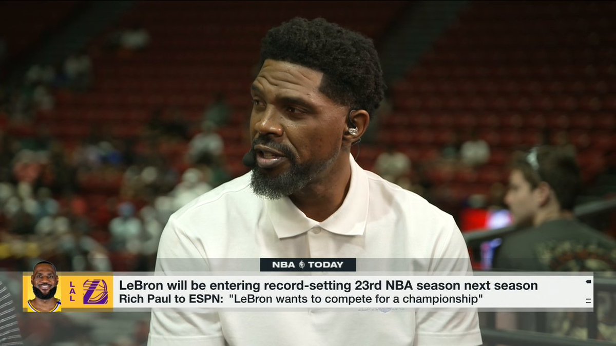 "[LeBron James] could definitely possibly end [his career] elsewhere." Udonis Haslem weighs in on the idea that LeBron might not retire as a Laker 👀