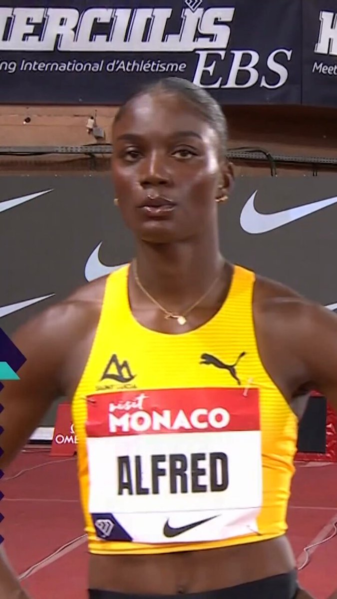 🇱🇨Julien Alfred flying to another 10.7 100m in Monaco. #MonacoDL