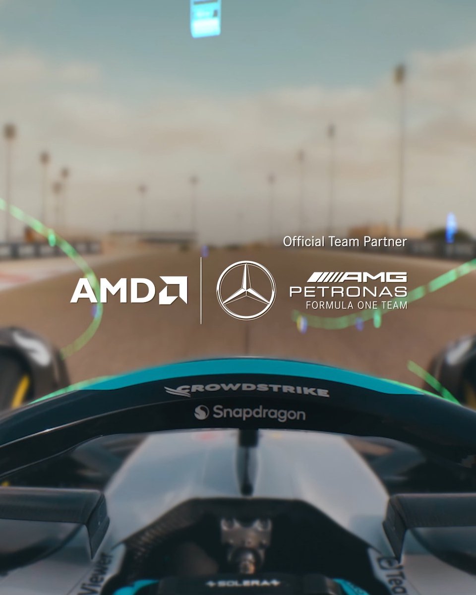 AMD EPYC processors advance aerodynamic simulation and data analysis for George Russell and the entire Mercedes-AMG PETRONAS F1 Team team, advancing them to the podium even faster. #TogetherWeAdvance