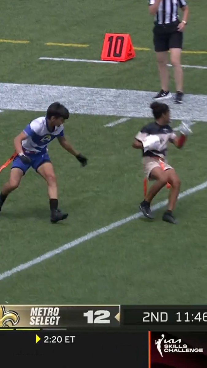 Count how many jukes there were on this play 👀 📺: 2025 NFL FLAG Championships July 18-20 on ESPN, ABC, Disney Networks 🔗: to find a league near you