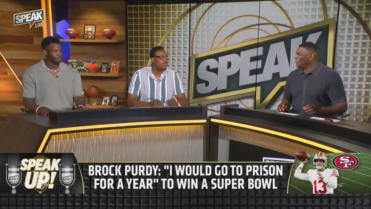 Brock Purdy said he would go to prison for a year if that meant he would win a Super Bowl. The fellas discuss if they would do the same! ๐
