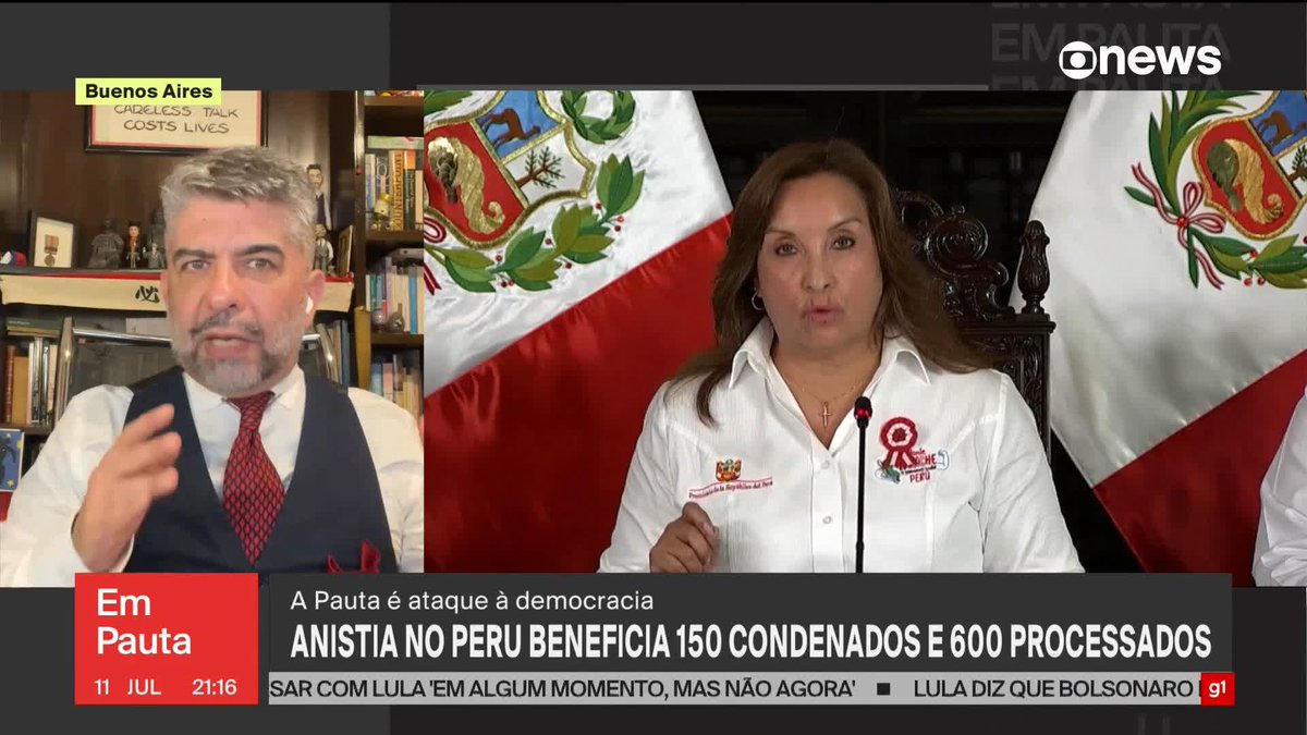 O Congresso do Peru aprovou o perdão de crimes de militares contra os direitos humanos. Saiba mais com Ariel Palacios . ➡ Assista ao #EmPauta: #GloboNews