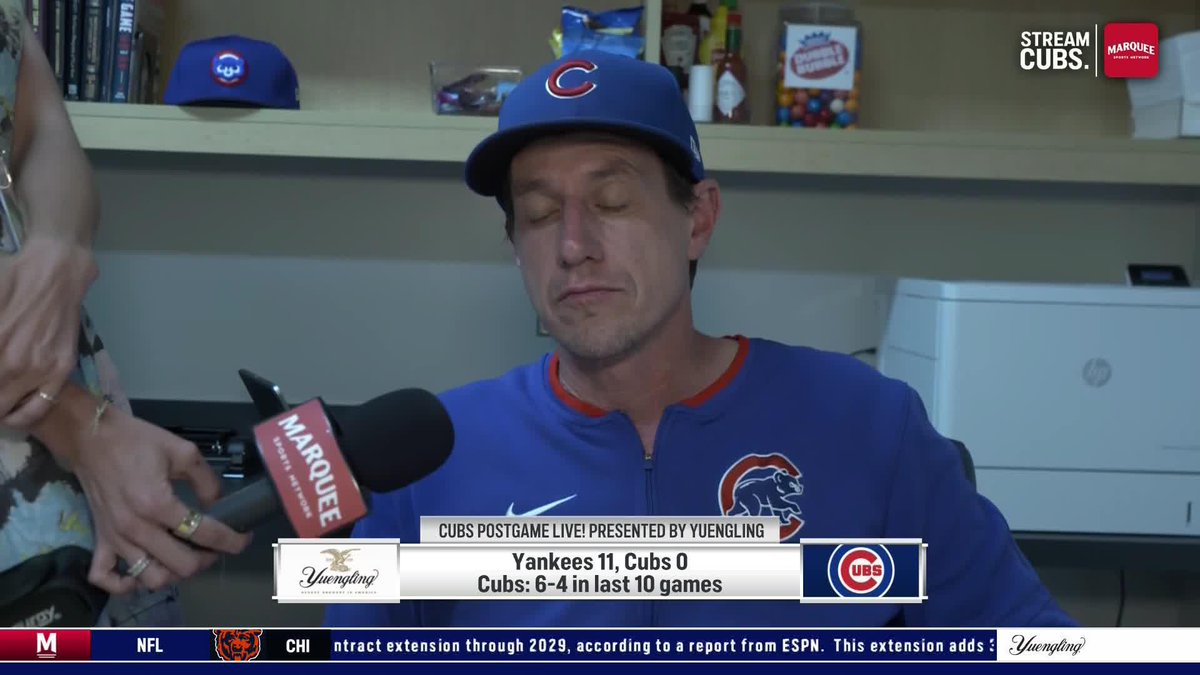 "If you don't make good pitches to good hitters, they hurt you." Craig Counsell on the Cubs pitching tonight.