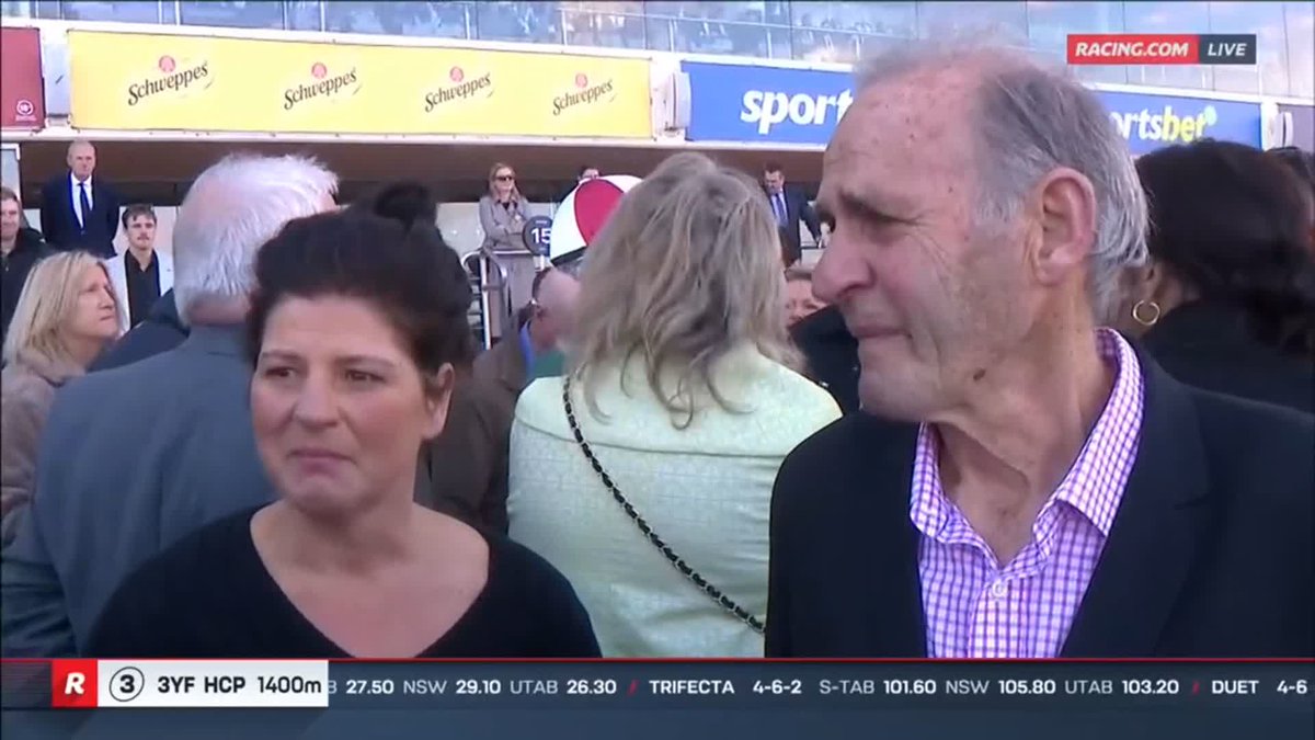 A proud Ray Besanko pays credit to his daughter Kasey, who is soon to take over his stable, after Illyiviy produced a scintillating second-career win 🙌
