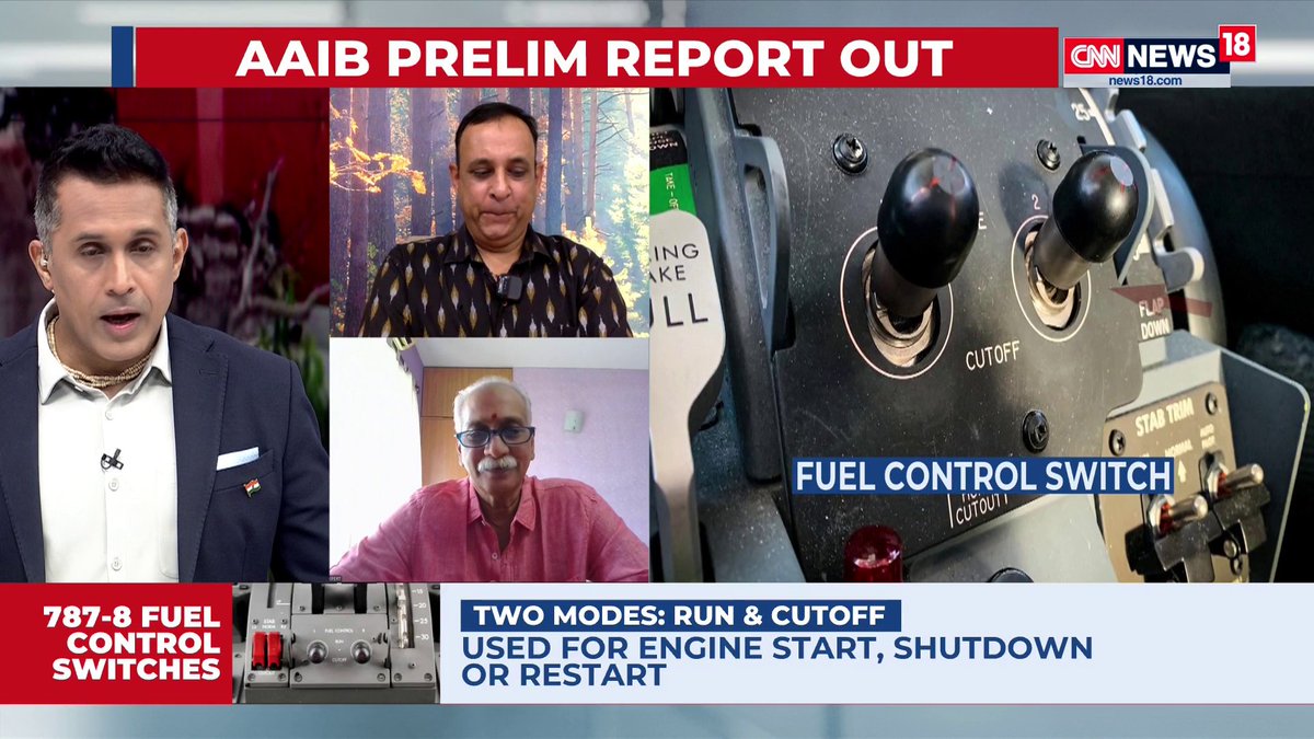 #AirIndia | The switch won't slide down so easily; it's in a lock position. Why would a pilot switch it off just 3 seconds after the takeoff? And that too, both the engines? It's easy to blame the pilot: Fmr Senior Pilot Captain S.Bhatnagar #AirIndiaPlaneCrash | Anand Narasimhan🇮🇳