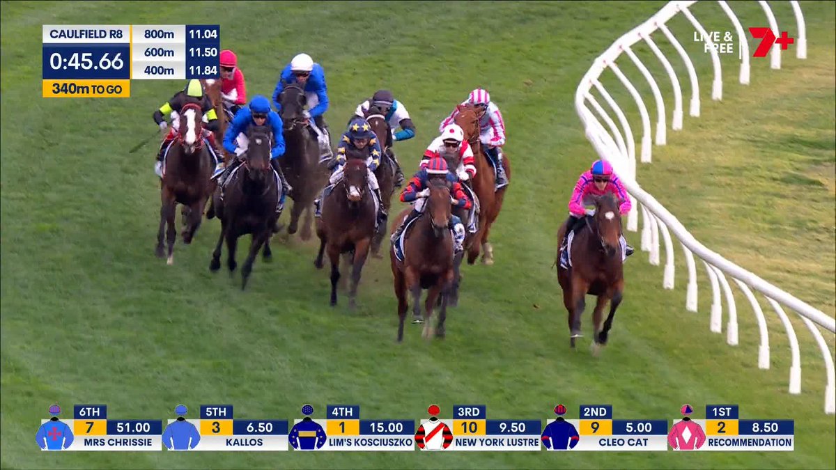IN FLIGHT ✈️ Joe Pride's mare is a beauty! She takes the Group 3 Sir John Monash in style, and it's that man Craig Williams again! Pride Racing PR🟢VEN Thoroughbreds