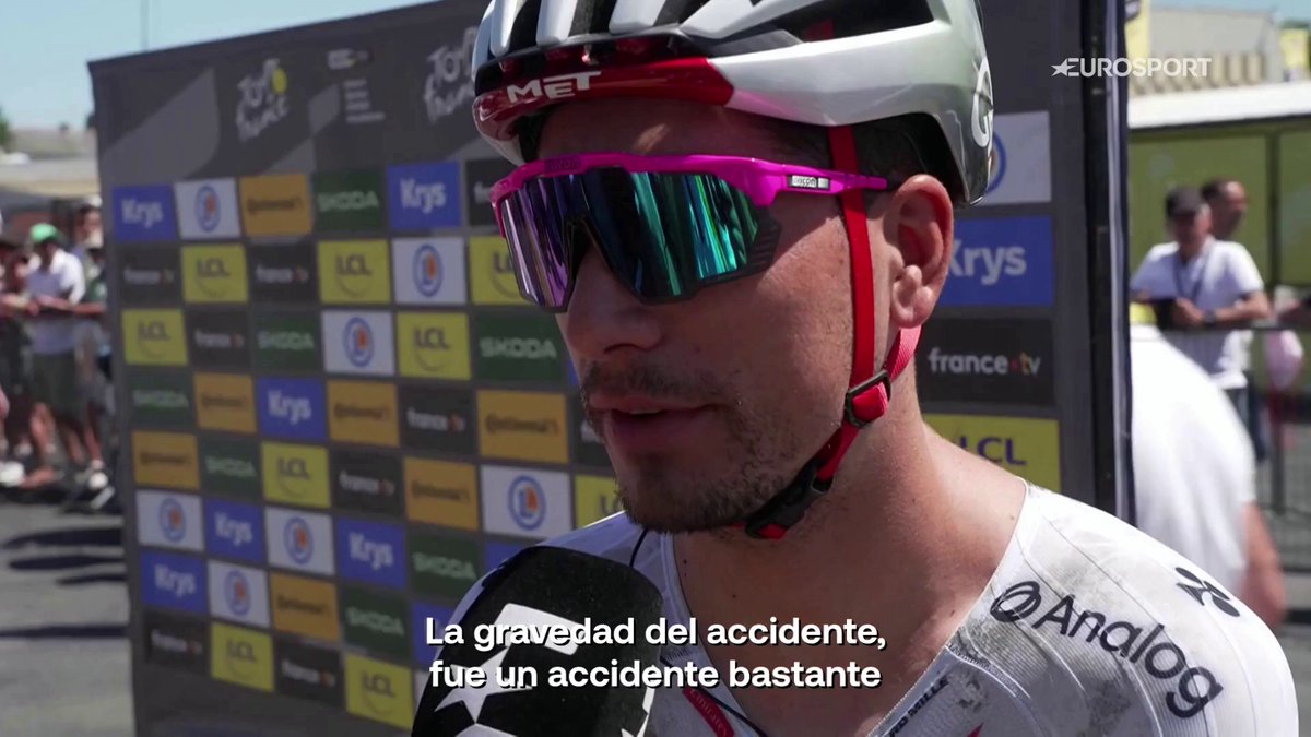 🤕 Joao Almeida atiende a Eurosport.es y comenta las consecuencias de su caída en la 7ª etapa: ➕ "Una costilla realmente rota, no es una fisura" ➕ "Creo que debemos ver las cosas de forma positiva. Espero pasar el día y ver cómo va" #TDF2025