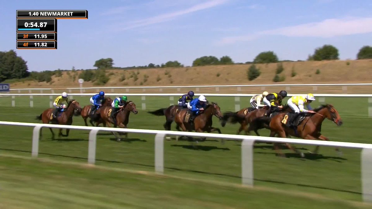 A winner for Brighton footballer Georginio Rutter and Jinky Farms! ⚽️ Orion's Belt under Ryan Moore won the Rossdale's British EBF Maiden Fillies' Stakes at Newmarket Richard Hannon | Newmarket Racecourse