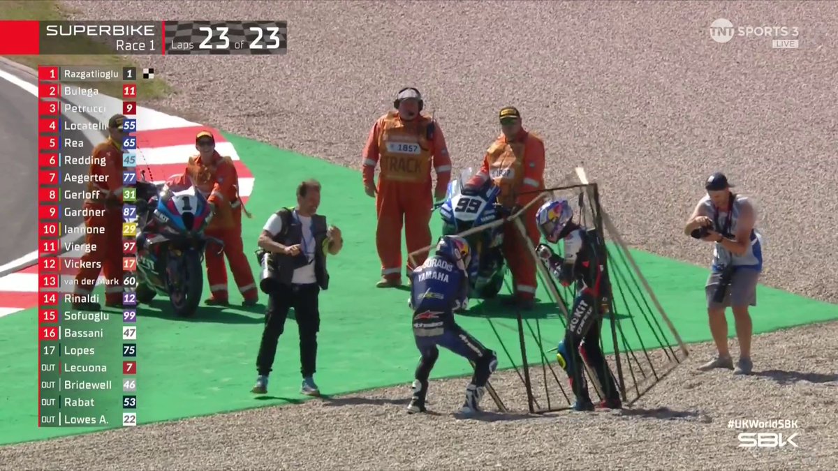 🚨 The police have arrived for Toprak 😂 #WorldSBK | #UKWorldSBK | Live on TNT Sports and Discovery+