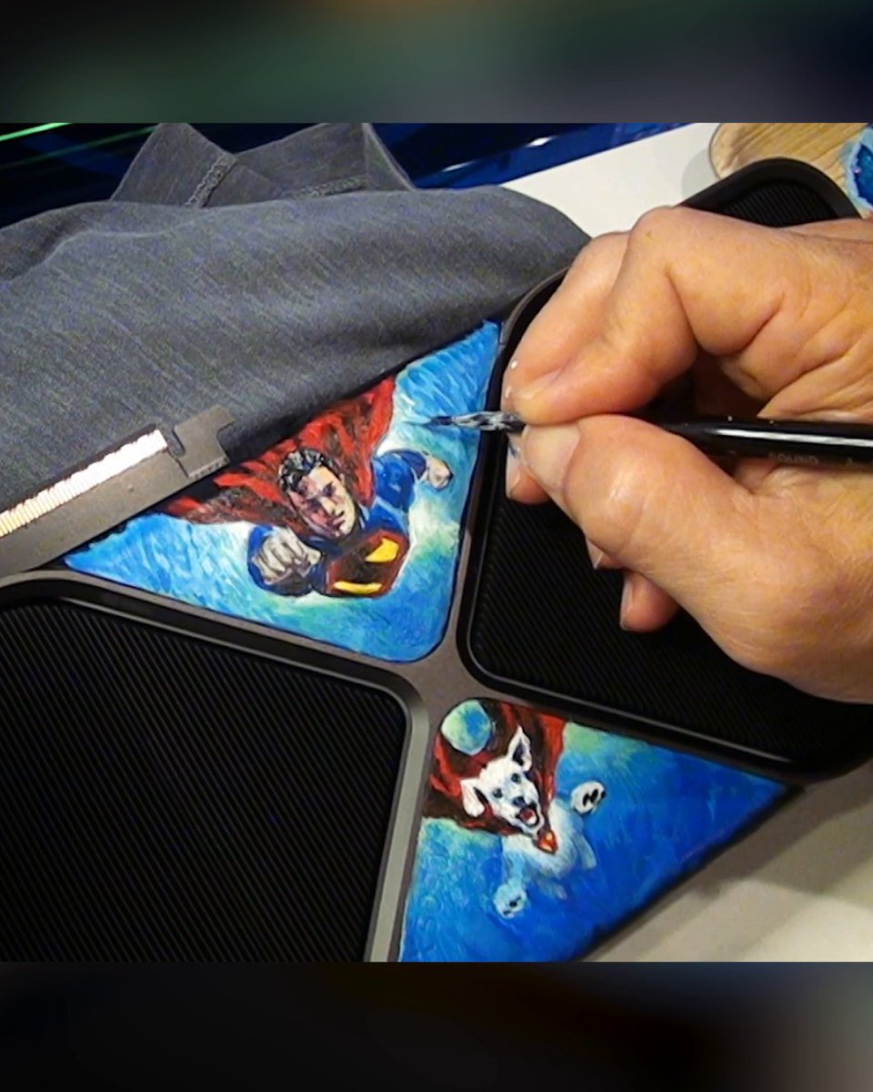 Behind the Scenes: Watch Jim Lee create a custom Superman and Krypto design for the GeForce RTX 5090 ⚡🐶 #GeForceSummer