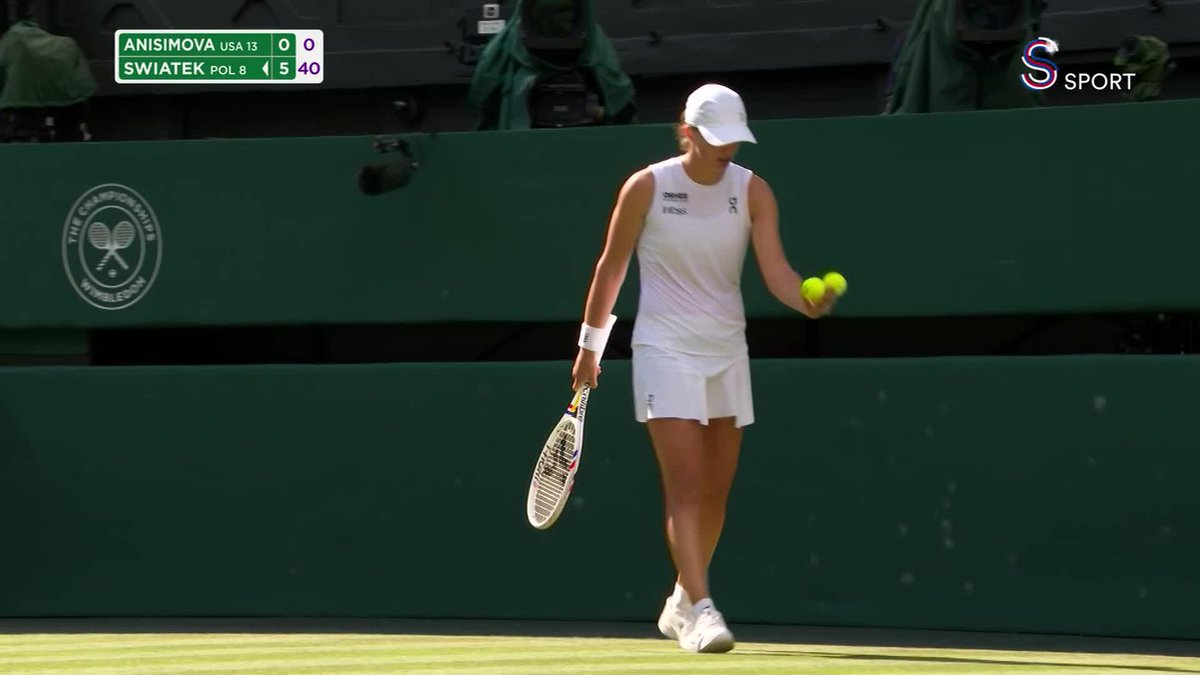 Swiatek kısa süre içinde ilk seti bitiriyor 🫡 #Wimbledon