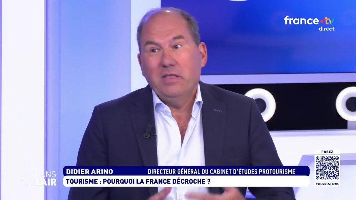 "Il ne s'agit pas de 100 millions de #touristes mais d'arrivées touristiques, ce qui veut dire que la même personne peut être comptée dix fois si elle a une résidence secondaire en France! Ce chiffre ne veut donc pas dire grand-chose..." Didier ARINO #Tourisme #Economie #Vacances