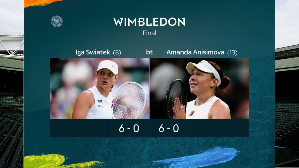 BREAKING: Iga Swiatek has claimed her first Wimbledon Ladies' Singles title after beating Amanda Anisimova in straight sets 🏆
