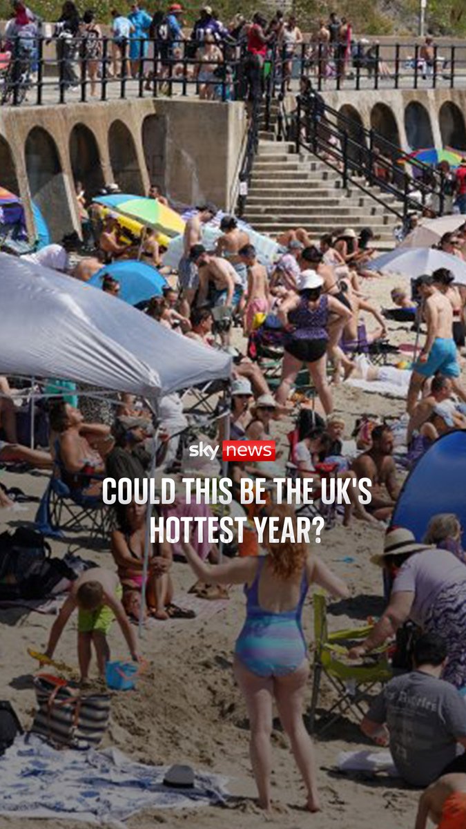 Scotland and Wales have recorded their hottest day of the year so far, as the third heatwave of the summer hits its peak ☀️⁠ ⁠ Sky's Ashna Hurynag explores if this could be the hottest year in the UK on record. ⁠