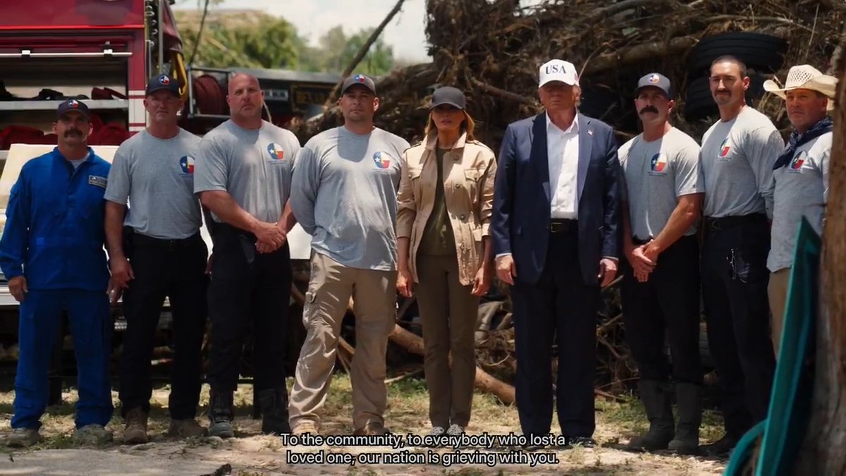 Amid heartbreak and loss, President Donald J. Trump and First Lady Melania Trump stood shoulder to shoulder with the people of Texas—offering love, comfort, and the strength of a nation that never leaves its own behind. 🇺🇸♥️