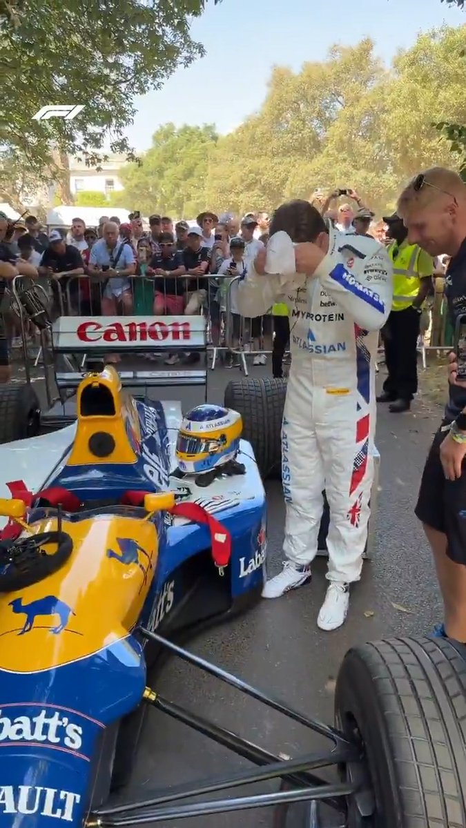Let's do this 👊 Celebrating F1 75 with Formula 1 drivers and machinery on this year's Goodwood Festival of Speed hill climb 💨🌳 #F1 #FOS