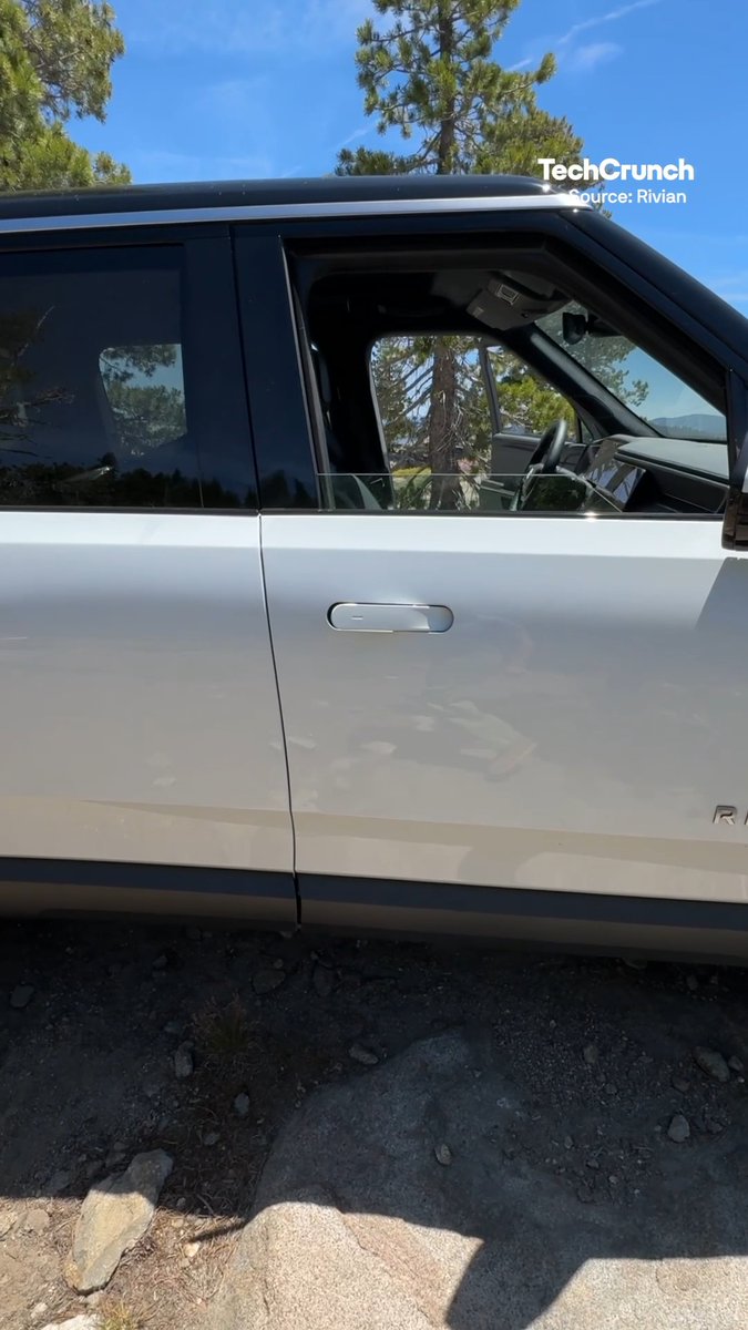 Rivian's new truck and SUV EVs have a surprise: the ability to perform a kick turn with a single button press, no steering required. Check out our full hands on: