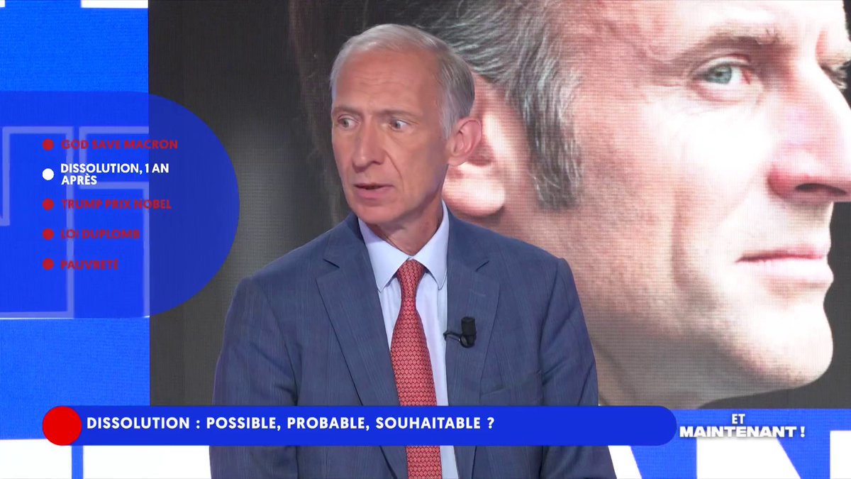« La dissolution est une erreur politique énorme. Aujourd’hui, Emmanuel #Macron a mis la Ve République sur le toit. La situation a des airs d’années 30’, avec le retour de la guerre et un pays incapable de prendre la moindre décision ! » Nicolas Baverez #EtMaintenant