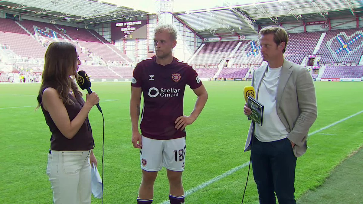 💜 Heart of Midlothian FC' Harry Milne speaks after a Player of the Match performance against Dunfermline Athletic "I was always going to try and come in and challenge James [Penrice]. The fact that he's away now opens the door for me." 🗣️ #PremierSportsCup
