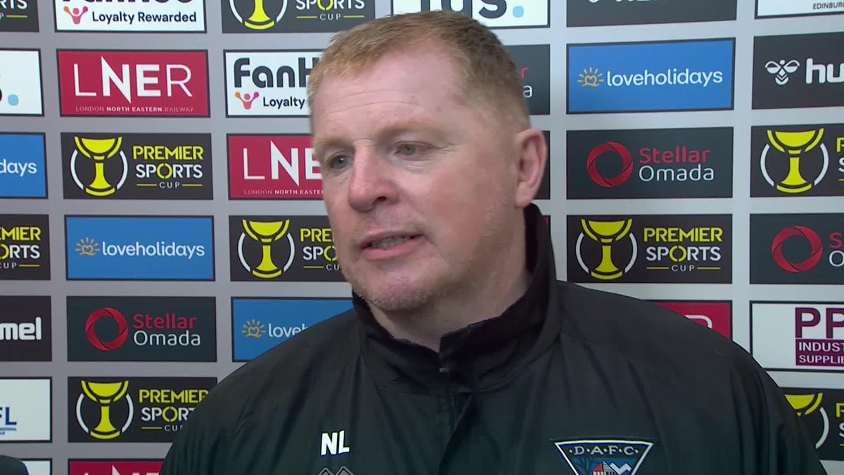 Neil Lennon reflects on today's defeat for his Dunfermline Athletic side against Hearts 🏁 "I thought from 30 minutes to 70 minutes, we were the better team... we've shot ourselves in the foot with two individual mistakes." 🗣️ #PremierSportsCup