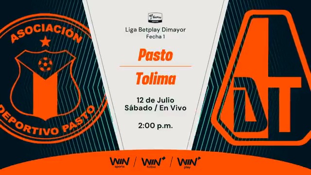 ⚽ ¡Pasto vs. Tolima! Arranca un gran juego de la primera jornada de #LALIGAxWIN en nuestras dos señales 📲 Disponible en la APP de