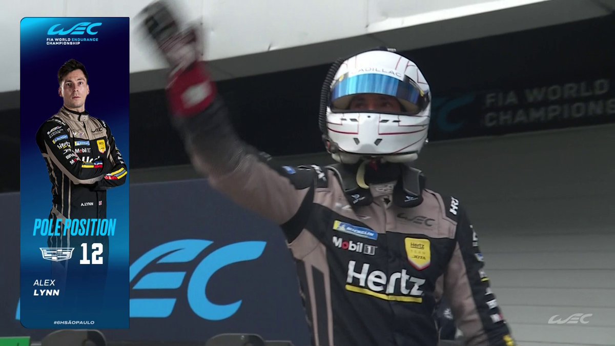 Two in a row for Alex Lynn!! The Brit puts Cadillac on pole once again 👏 #WEC #6HSaoPaulo #Cadillac