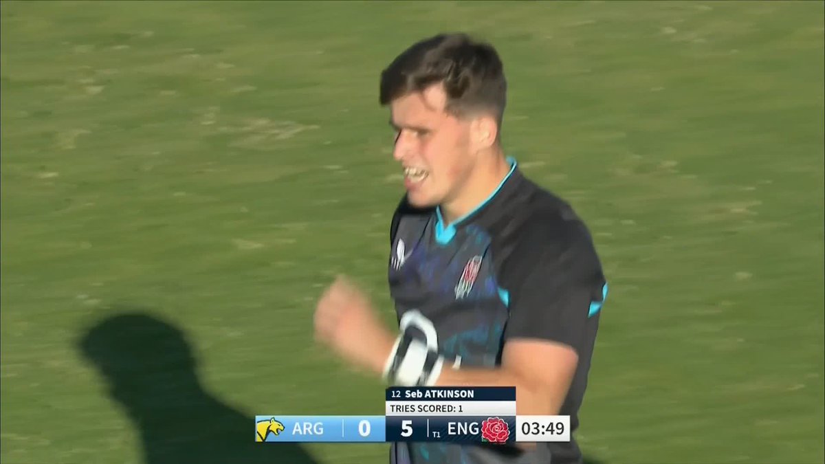 What a start for England! 🙌 A lovely move ends with Seb Atkinson getting over the line for the first try of the game! 👏