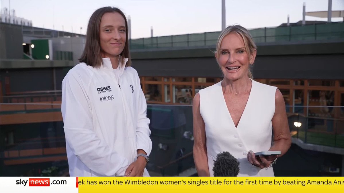 'I'm proud of myself,' newly crowned Wimbledon Women's Champion Iga Swiatek tells Jacquie Beltrao 🎾🏆 📺 Sky 501, Virgin 602, Freeview 233 and YouTube