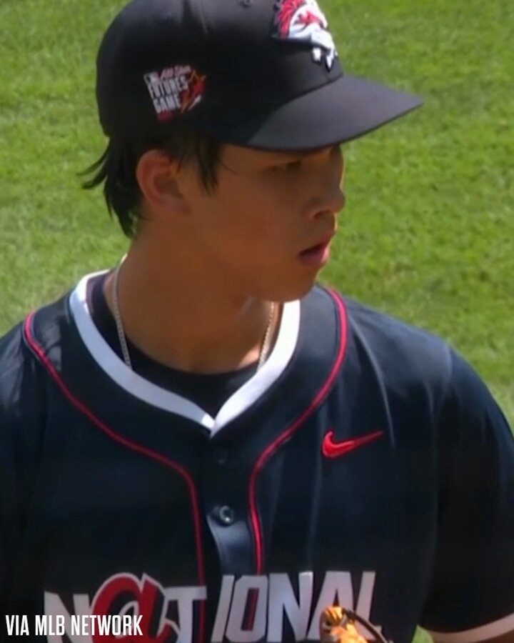Jonah Tong worked a perfect 1-2-3 inning during the 2025 All-Star Futures Game The 22-year-old threw 19 pitches (11 strikes), recording one strikeout and hitting 97 MPH with his fastball