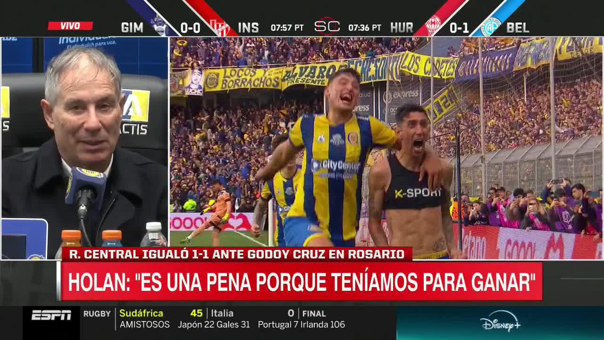 "FIDEO VOLVIÓ A CASA" 🔝 El Profe Holan analizó el partido de Di María ante Godoy Cruz en conferencia de prensa 📺 #DisneyPlus | #SportsCenter